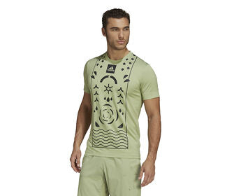 Adidas Paris Freelift Tee (M) (Lime)