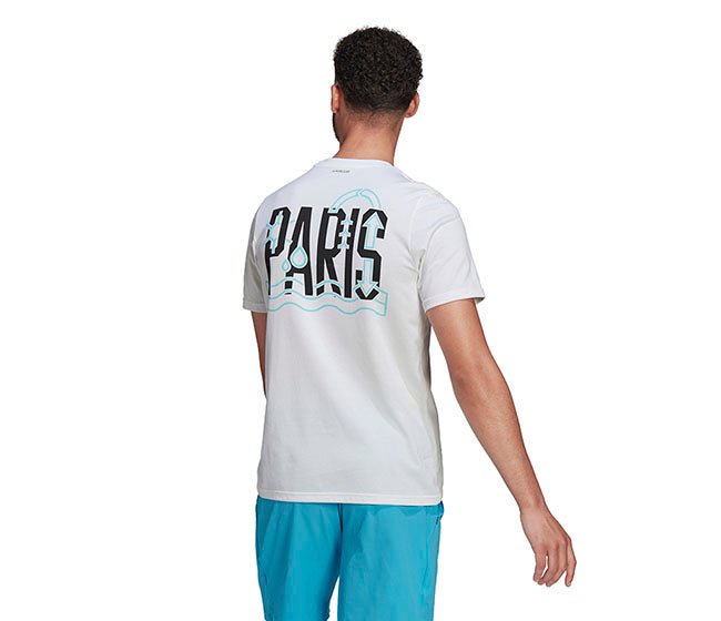 Adidas Tennis Paris Graphic Tee (M) (White)