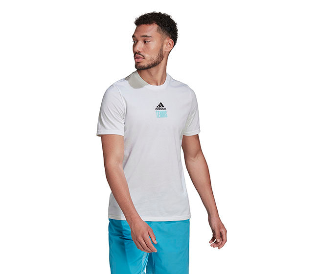 Adidas Tennis Paris Graphic Tee (M) (White)