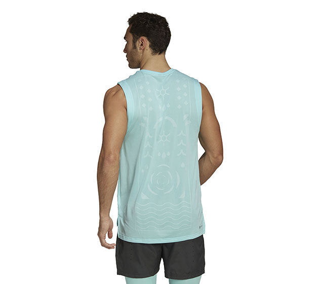 Adidas Paris Sleeveless Tee (M) (Aqua)