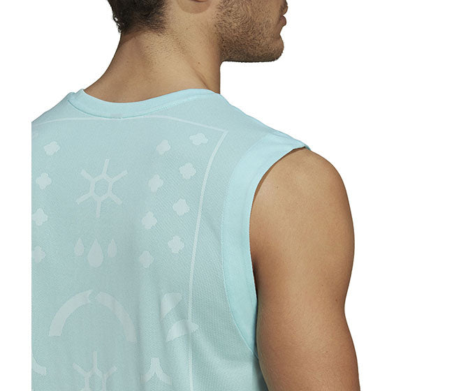 Adidas Paris Sleeveless Tee (M) (Aqua)