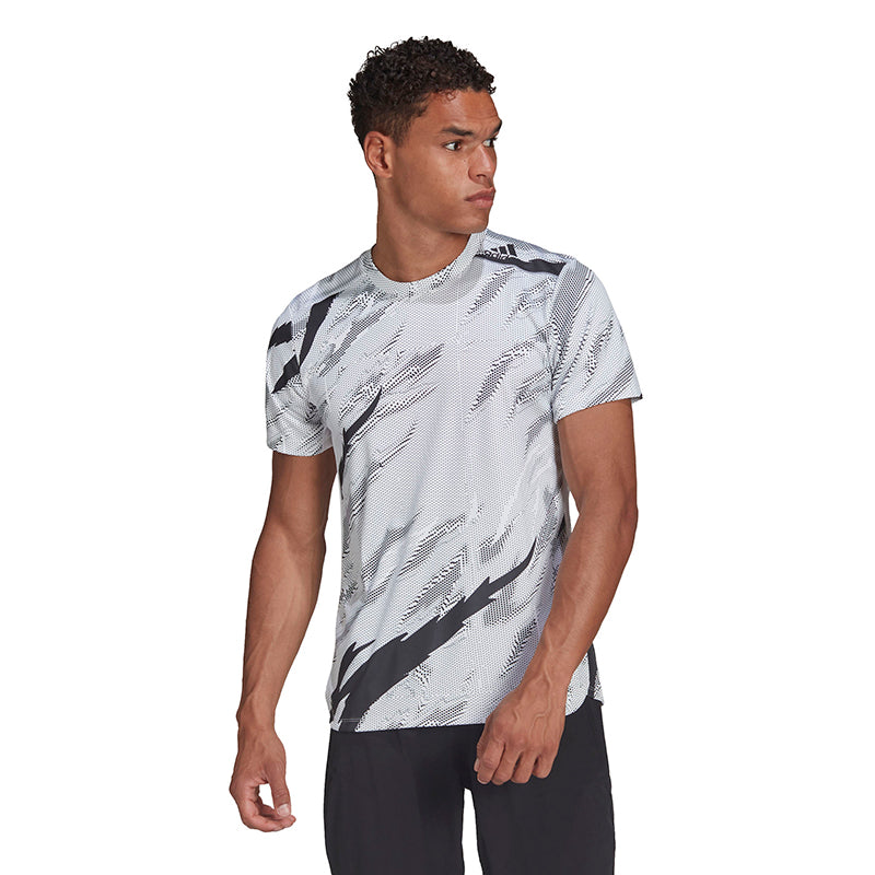 Adidas D4T All Over Print Tee (M) (White)