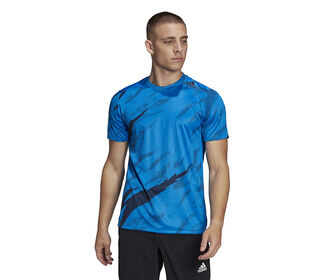 Adidas D4T All Over Print Tee (M) (Blue)