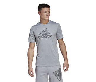 Adidas Badge Of Sport Primeblue Tee (M) (Grey)