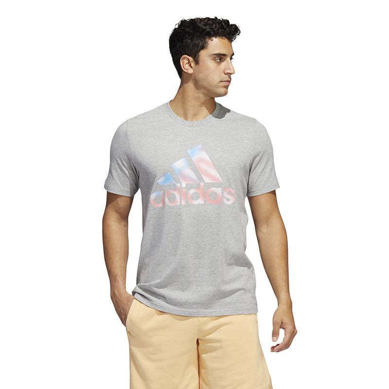 Adidas Americana Graphic Tee (M) (Grey)