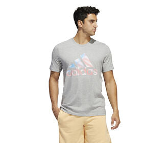 Adidas Americana Graphic Tee (M) (Grey)
