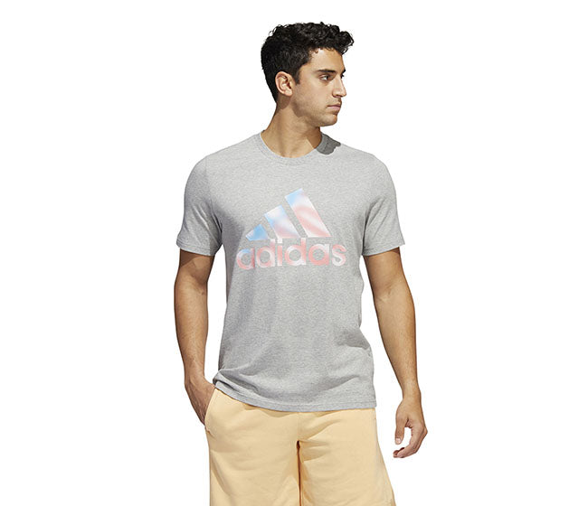 Adidas Americana Graphic Tee (M) (Grey)