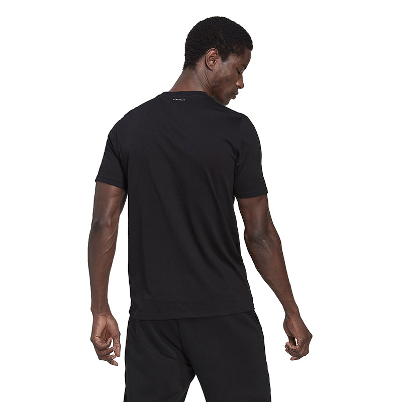Adidas Tennis Smile Graphic Tee (M) (Black)