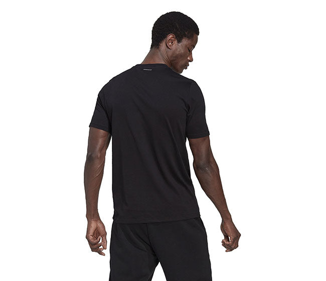Adidas Tennis Smile Graphic Tee (M) (Black)