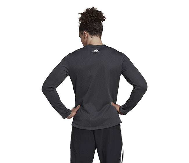 Adidas Train Icons 3 Bar Long Sleeve Crew (M) (Black)