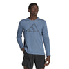 Adidas Train Icons 3 Bar Long Sleeve Crew (M) (Wonder Steel)