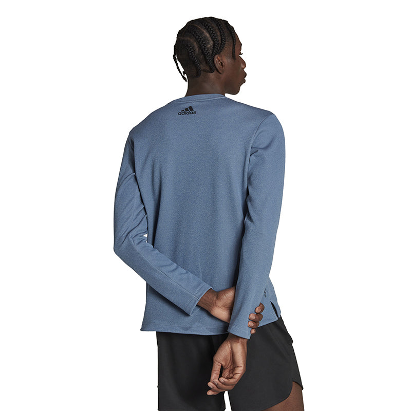 Adidas Train Icons 3 Bar Long Sleeve Crew (M) (Wonder Steel)