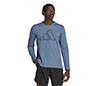 Adidas Train Icons 3 Bar Long Sleeve Crew (M) (Wonder Steel)