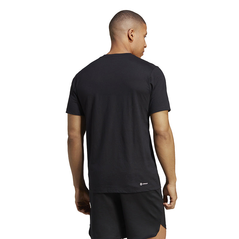 Adidas Train Essentials Feel Ready Logo Tee (M) (Black)