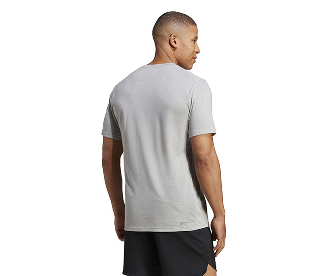 Adidas Train Essentials Feel Ready Logo Tee (M) (Grey)