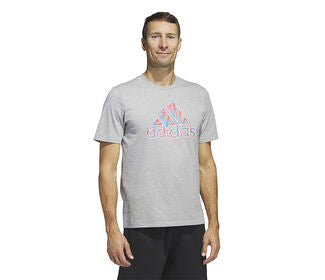Adidas Americana Graphic Tee (M) (Grey)