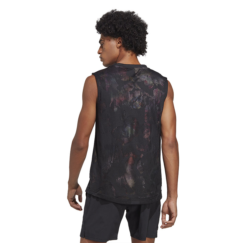 Adidas Melbourne Sleeveless Tee (M) (Black)