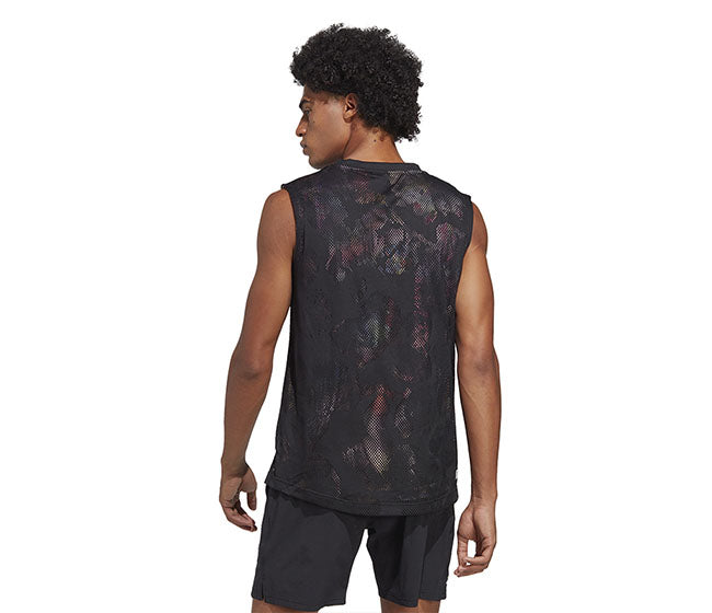 Adidas Melbourne Sleeveless Tee (M) (Black)