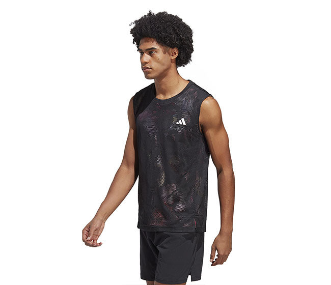 Adidas Melbourne Sleeveless Tee (M) (Black)