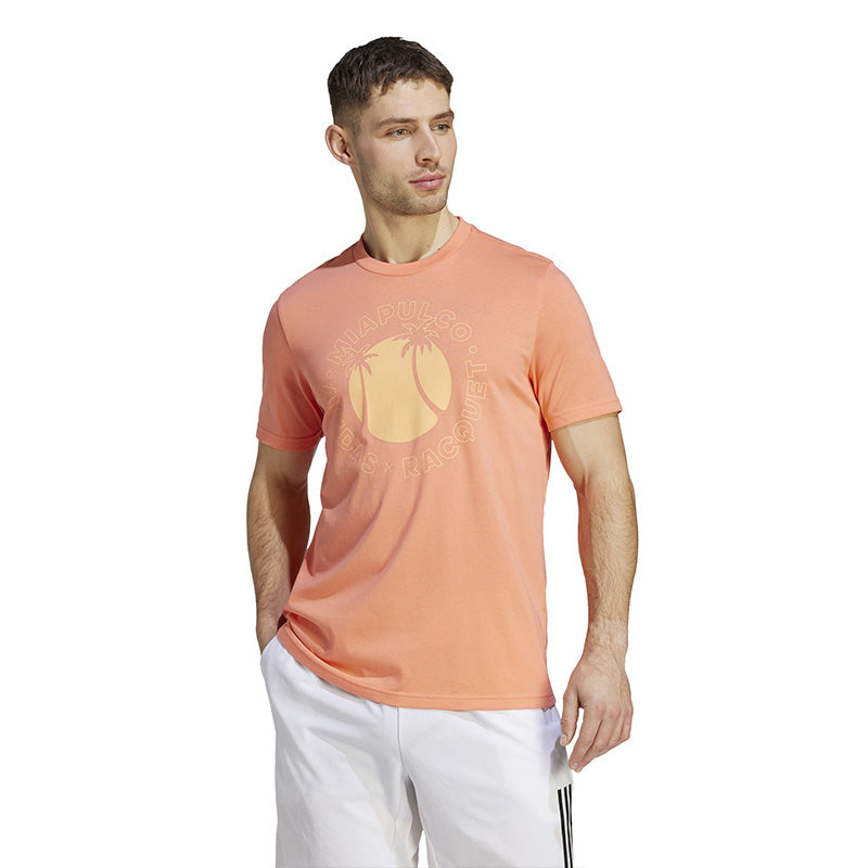 Adidas Mia.Pulco Sun Graphic Tee (M) (Coral Fusion)