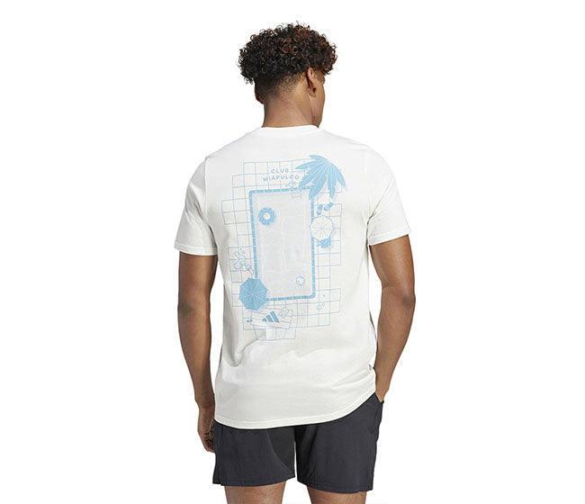 Adidas Mia.Pulco Pool Graphic Tee (M) (Off White)