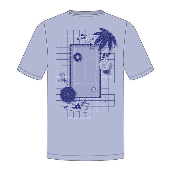 Adidas Mia.Pulco Pool Graphic Tee (M) (Blue Dawn)