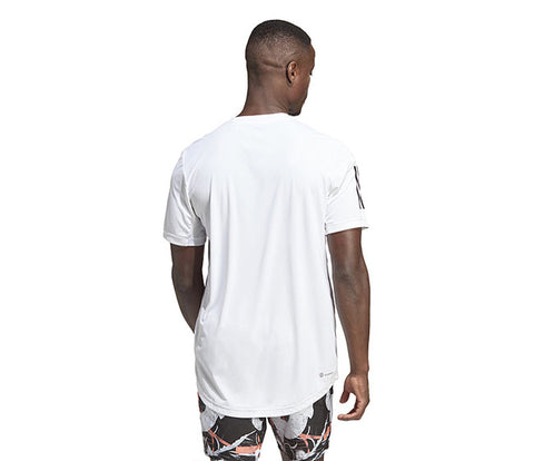 Adidas Club 3 Stripe Tee (M) (White)