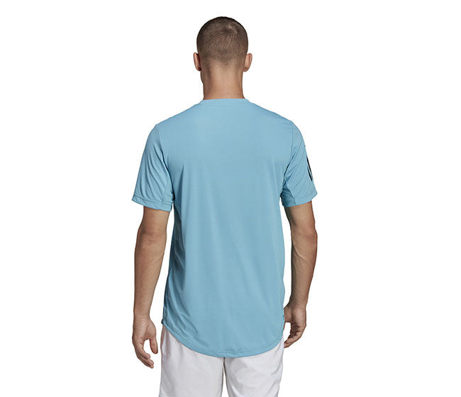 Adidas Club 3 Stripe Tee (M) (Preloved Blue)