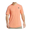 Adidas Club 3 Stripe Tee (M) (Coral Fusion)