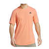 Adidas Club 3 Stripe Tee (M) (Coral Fusion)