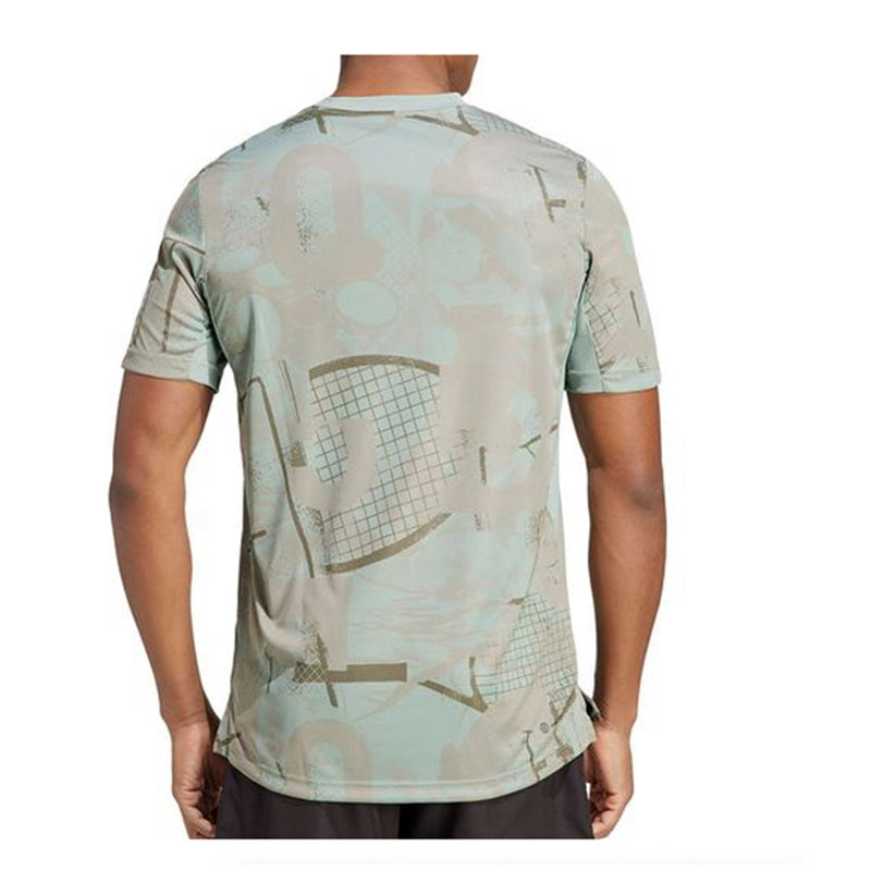 Adidas Club Graphic Tee (M) (Olive Strata)