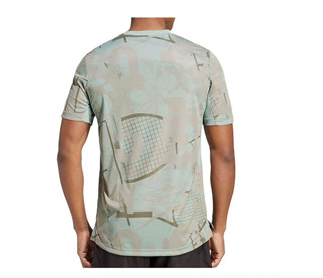 Adidas Club Graphic Tee (M) (Olive Strata)