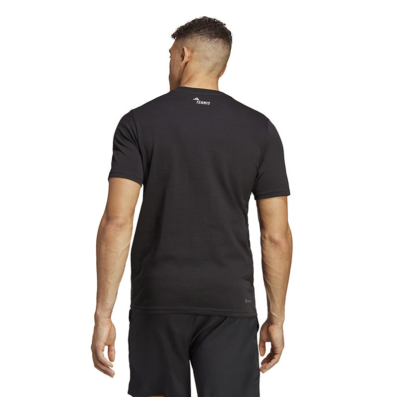 Adidas Tennis Category Graphic Tee (M) (Black)