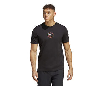 Adidas Tennis Category Graphic Tee (M) (Black)