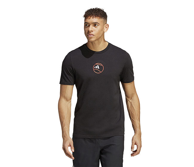 Adidas Tennis Category Graphic Tee (M) (Black)