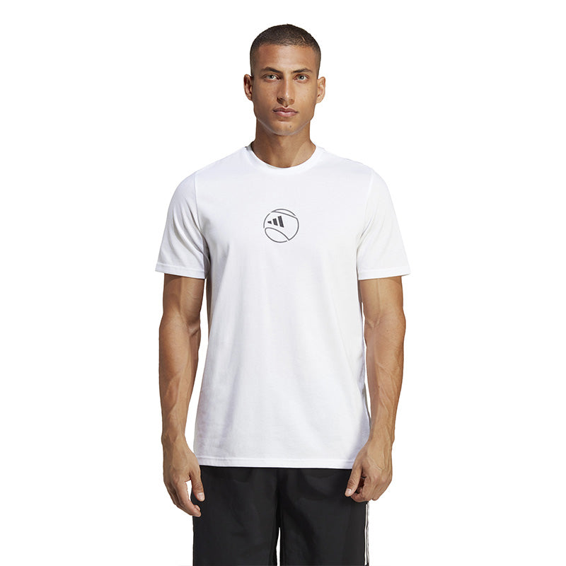 Adidas Tennis Category Graphic Tee (M) (White)