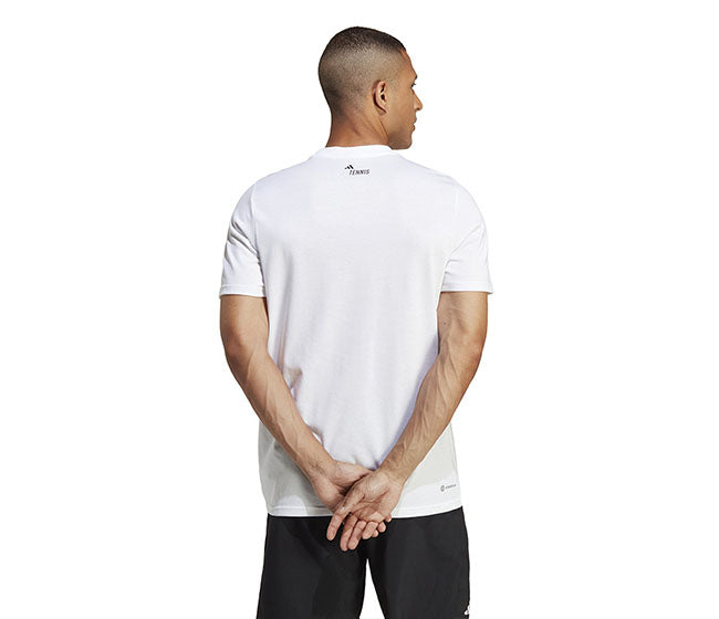 Adidas Tennis Category Graphic Tee (M) (White)