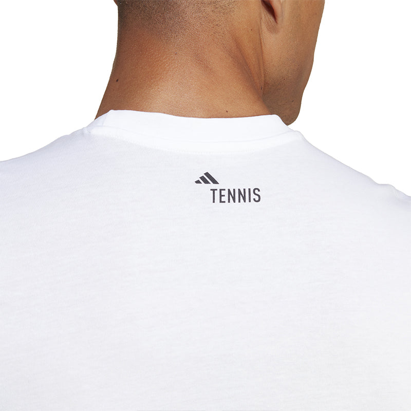 Adidas Tennis Category Graphic Tee (M) (White)