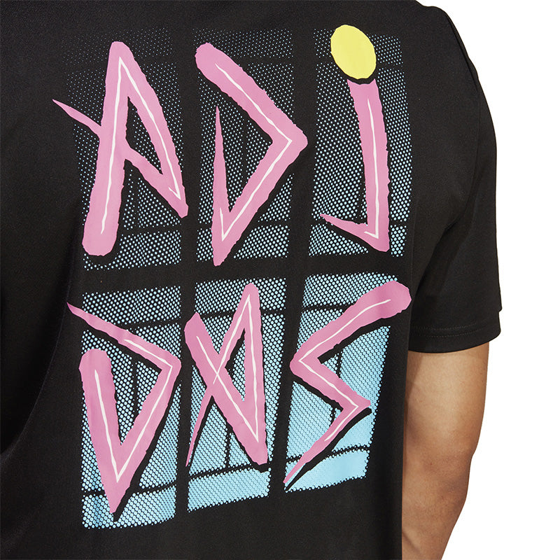 Adidas Court Graphic Tee (M) (Black)