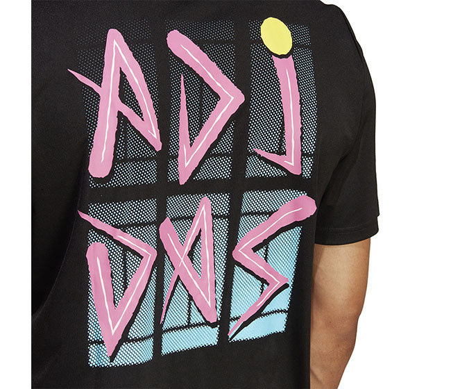 Adidas Court Graphic Tee (M) (Black)