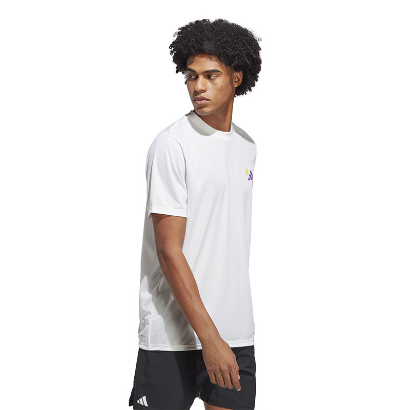 Adidas Racquet Graphic Tee (M) (White)