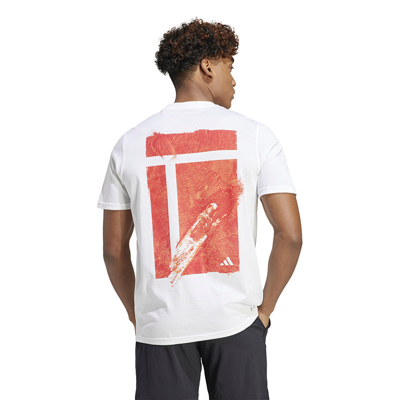 Adidas Roland Garros Graphic Tee (M) (White)