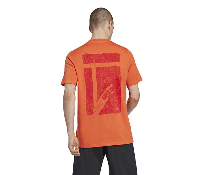 Adidas Roland Garros Graphic Tee (M) (Impact Orange)