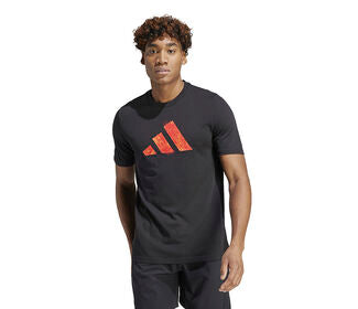 Adidas Roland Garros Logo Graphic Tee (M) (Black)