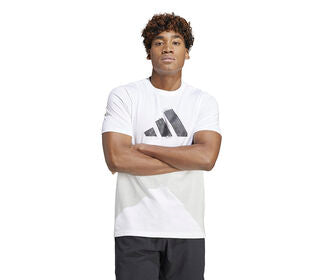 Adidas Roland Garros Logo Graphic Tee (M) (White)