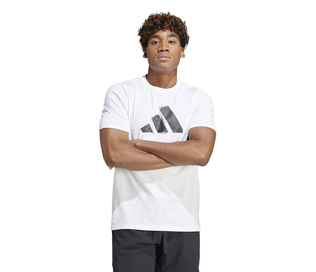 Adidas Roland Garros Logo Graphic Tee (M) (White)
