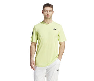 Adidas Club 3 Stripe Tee (M) (Lime)