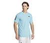 Adidas Club 3 Stripe Tee (M) (Aqua)