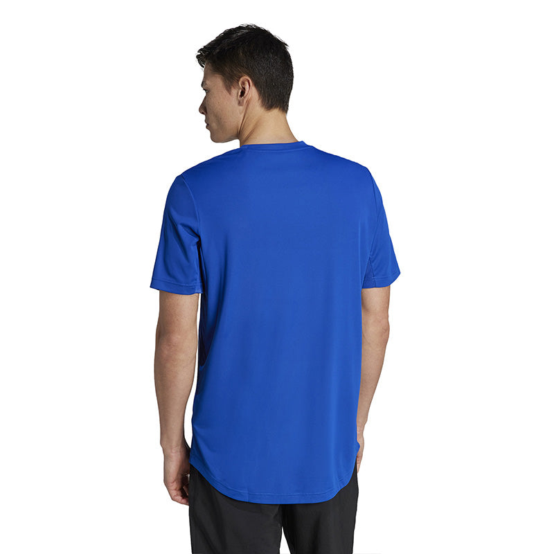 Adidas Club 3 Stripe Tee (M) (Royal)