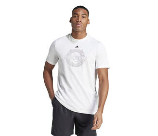 Adidas Tennis Wimbledon Graphic Tee (M) (White)